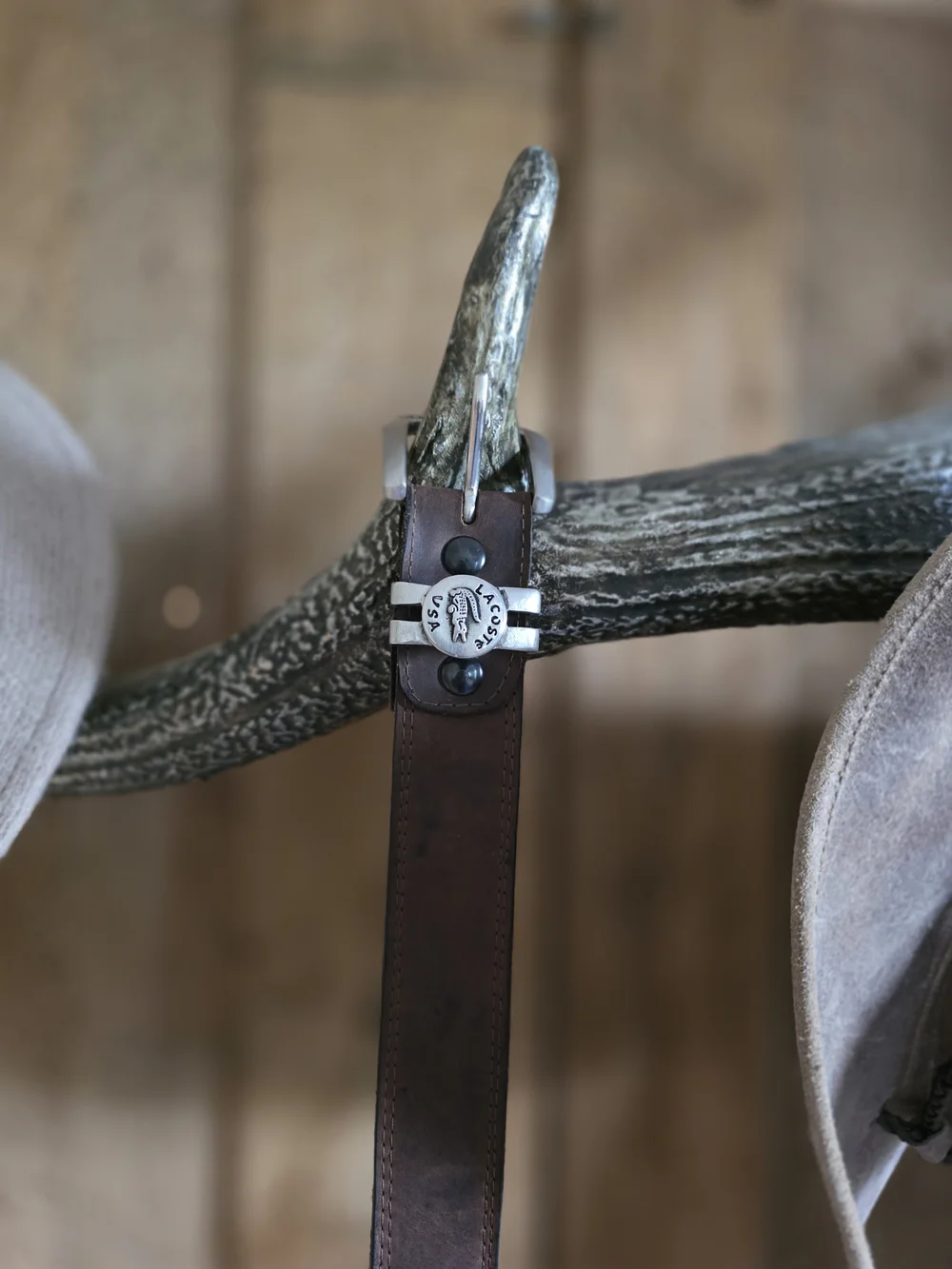 Lacoste Brown Leather Belt with Buckle